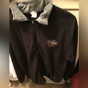 KETCHIKAN ALASKA Fleece Jacket, XXL, Black,